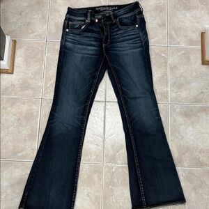 American Eagle Outfitters Women's Dark Indigo Flare Jeans